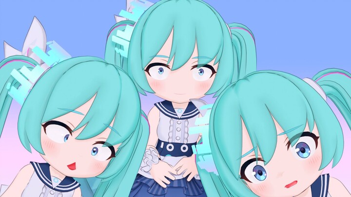 【MMD】三等分的Miku