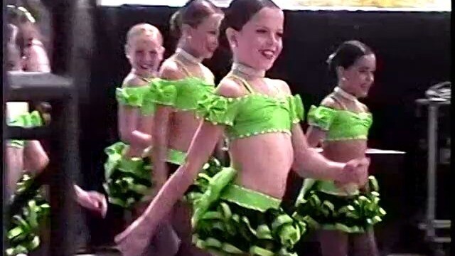American girl tap dancing