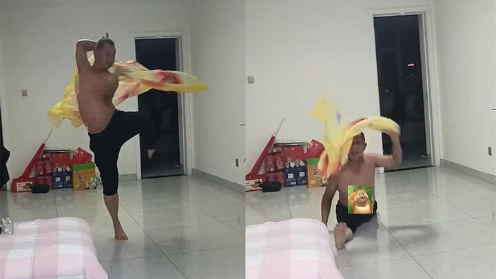 A drunk man danced "Indian Girl" in front of everyone! Splits on tiptoe: a greasy and agile