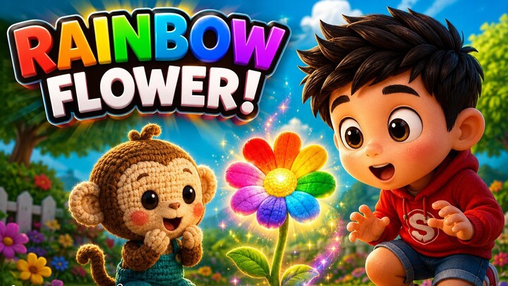 Rainbow flower shin toons