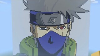 Minecraft Pixel Art Timelapse - Kakashi Hatake -last part