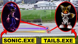 DRONE CATCHES TAILS.EXE AND SONIC.EXE RACING ON A HIGHWAY! | TAILS.EXE VS SONIC.EXE (MUST WATCH)