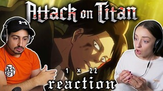 LEVI IS A BEAST! Attack on Titan Episode 22 REACTION! | 1x22