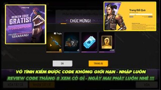 Free Fire| Vô tình kiếm được code ko giới hạn - Review code tháng 8 server Việt Nam mai phát nhé !