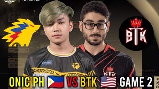 ONIC PH🇵🇭 VS BTK 🇺🇲 GAME 2 - SEMIFINALS