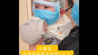 Cute kids wearing masks series