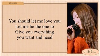 HARAM (BABYMONSTER) 'Let Me Love You' Lyrics