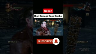 Tekken 7 Negan High Damage Rage Combo #shorts #tekken7 #tekken8 #tekken7season4 #gaming #negan #twt