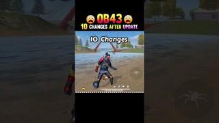 10 Secret Changes in OB43 Update 😱 || Free Fire #shorts