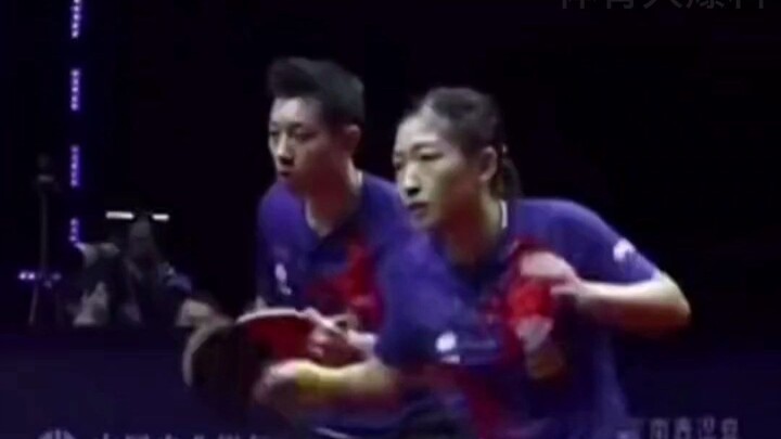 Xu Xin dan Liu Shiwen saat bermain tenis meja terlalu menggemaskan