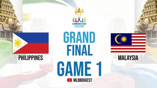 Philippines vs Malaysia Game 1 SEA Games 2023 MLBB Male Category Grand Final | English