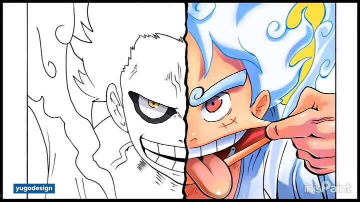 part 2 drawing Monkey D. Luffy