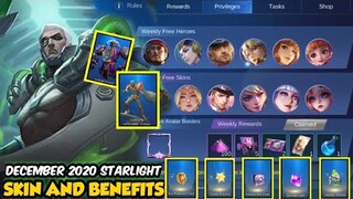 DECEMBER 2020 STARLIGHT SKIN AND STARLIGHT BENEFITS | MOBILE LEGENDS