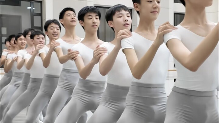 Sekolah Tari Balet Tiongkok sedang latihan "Dua Belas Shio"