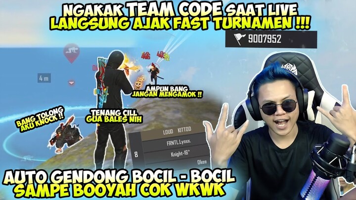 Ngakak Team Code Di Fasturnamen, Auto Gendong Bocil Bocil Sampe Booyah Wkwkwk