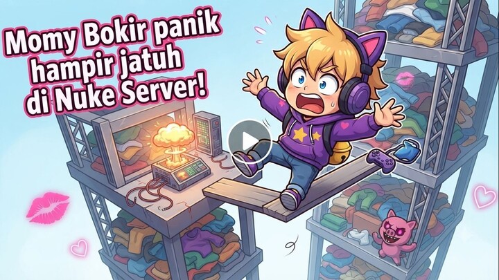 Momy Bokir panik hampir jatuh di Nuke Server!