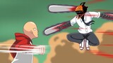 if saitama meat denji chainsaw man fan animation