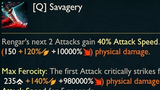 New Rengar Q with 980,000% Crit Damage