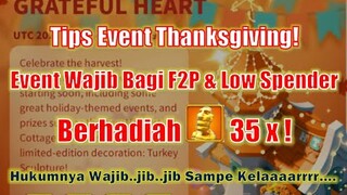 Event Thanksgiving Is Here! 35 Kepala Botak I'm Coming! Rise of Kingdoms Indonesia