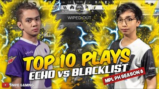 TOP 10 PLAYS BLACKLIST vs ECHO | MPL-PH Season 8 Week 2