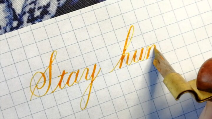 [Thư pháp] Viết 'Stay hungry, stay foolish' với kiểu chữ Copperplate