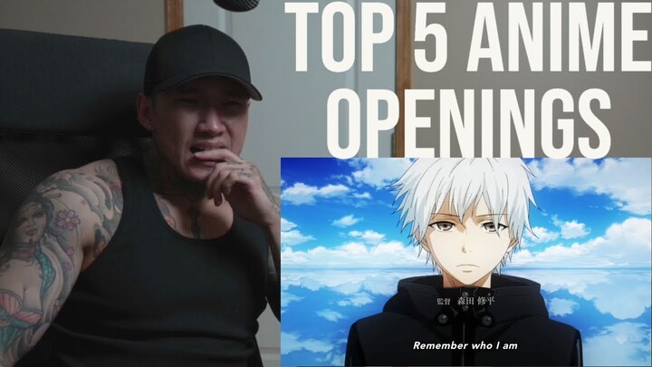SHOOK!! 🔥 FIRST TIME REACTION to TOP 5 ANIME OPENINGS