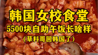 韩国女校食堂5500元自助午饭长啥样？（草料哥开学了，开启草料新赛季）