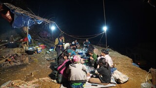 Cầu Chống Chơ Đổ bê tông sân Hạ Lưu tăng ca đêm đến 1h sáng