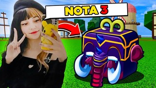 MINHA NAMORADA DEU NOTAS PRAS FRUTAS DO BLOX FRUITS!