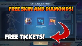 FREE SKIN GUARANTEE FOR EVERYONE | FREE ASPIRANTS TICKETS TRICKS | FREE SKIN MOBILE LEGENDS