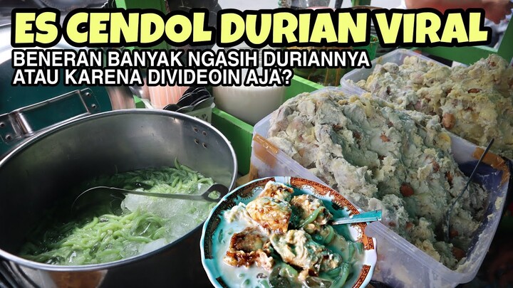 KULINER VIRAL ‼ ES CENDOL DURIAN PAK SLAMET DUREN SAWIT. Beneran banyak duriannya / cuma konten?