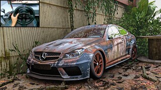 Rebuilding Mercedes Benz C63 AMG (985HP) - Forza Horizon 5 | Thrustmaster T300RS + TH8A Shifter