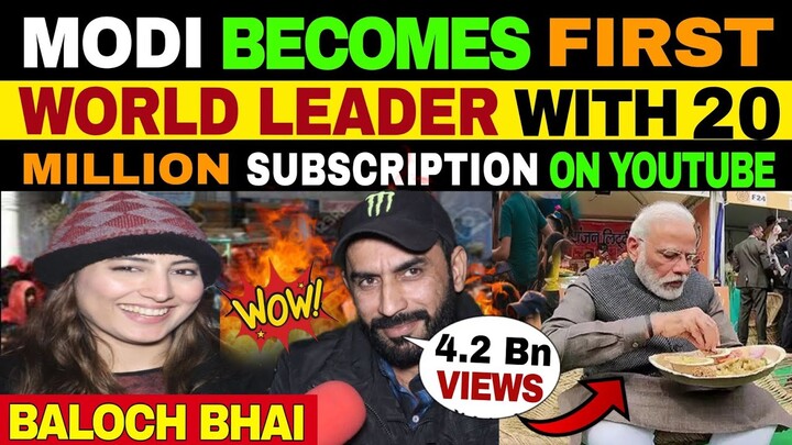 PM MODI BECOMES FIRST WORLD LEADER TO HAVE 20 MILLION YOUTUBE SUBSCRIBERS | MODI FAN 😍