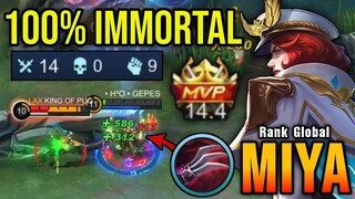 You Can't Kill Me!! Miya 100% Immortal - Top Global Miya by • H²O • GEPES ~ MLBB