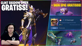 SKIN CLINT SHADOW OMEN GRATIS + SKIN EPIC GRATIS - MOONTON KEMBALI JADI BAIK?!? MOBILE LEGENDS