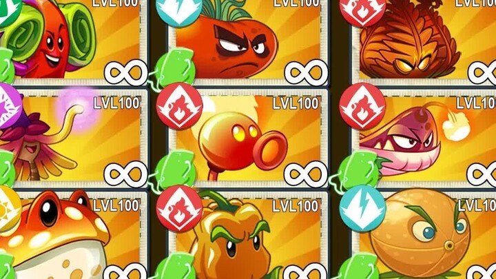 PvZ 2 Challenge - Each Super Plant level 100 vs. 5 Super Bikini Zombies level 100 - Who will win?