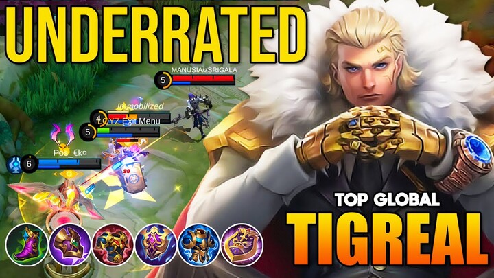 UNDERRATED!! TIGREAL PERFECT INITIATOR - Mobile Legends [ Pro Player Tigreal Gameplay ]  Exit Menu