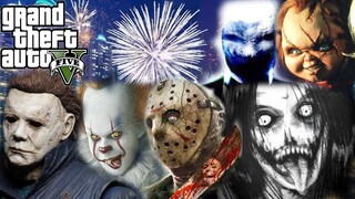 GTA 5 Mod - Jeff The Killer Slenderman Pennywise Jason Chucky Chúc Mừng Năm Mới 2019 | Big Bang