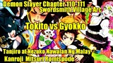 Tokito vs Gyokko | Tanjiro at Nezuko Nawalan Ng Malay Mitsuri Romisbak Demon Slayer Chapter 110-111