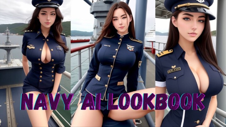 Navy AI Lookbook | Subs YT for more 🔥 content