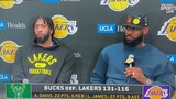 LeBron answers a question asking if he thinks the Lakers can get to the Milwaukee Bucks’ level