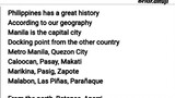 Philippine Geography by Yoyoy Villame