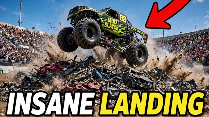 This Landing Broke the Internet 🌐 #MonsterJam #MonsterTrucks
