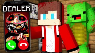 Why DEALER from BUCKSHOT ROULETTE Called JJ and Mikey at Night in Minecraft? - Maizen
