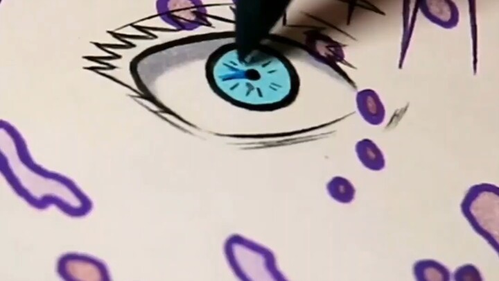 Drawing Gojo Satoru | The Phantom Style “Shi” | Jujutsu Kaisen | Splatter Ink Art