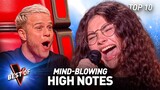 Jaw-Dropping HIGH NOTES that SHOCKED the Coaches of The Voice | Top 10