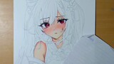 Drawing eyes & skin || KEQING - Genshin Impact