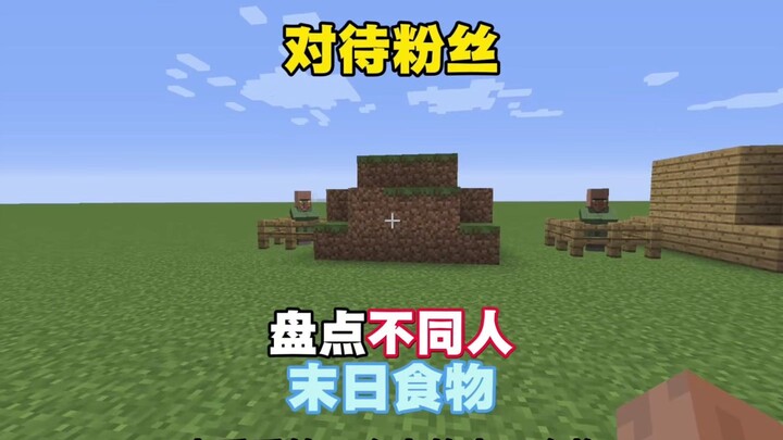 我的世界：盘点不同人的末日食物！！