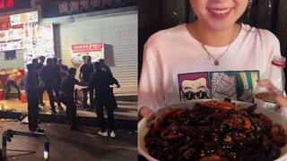 女子路边摊吃小龙虾，不料突遇城管执法，随后一波操作引网友爆笑
