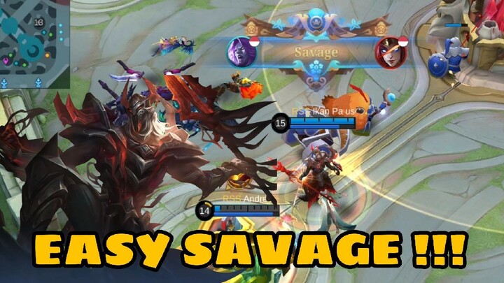 hero gampang savage!! MOBILE LEGENDS